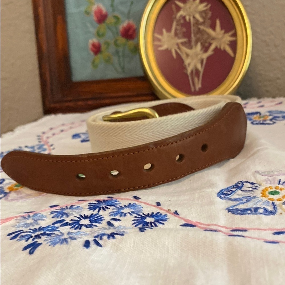 Coach Leather & Canvas Weaved Belt 3880 - Picture 6 of 8